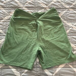 PINK Victoria's Secret High Waist Green Bike Shorts